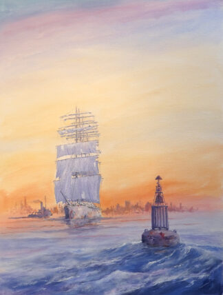 The Running Tide, painting by Alan Stark