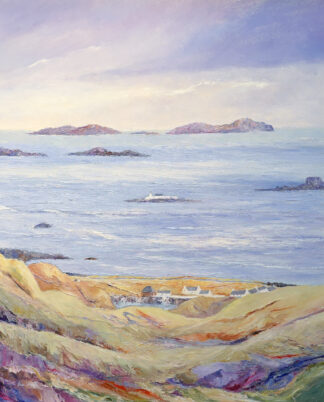 Fladda and The Garvellachs - a Painting by Alan Stark