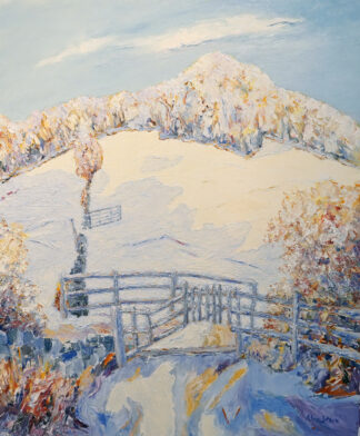 Snow in Charnwood, a painting by Alan Stark